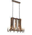 Barrel Stave Chandelier Madera 12 LT Oblong 40" 191902