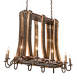 Barrel Stave Chandelier Madera 12 LT Oblong 40": 191902