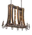 Barrel Stave Chandelier Madera 12 LT Oblong 40" 191902