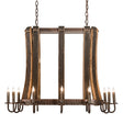 Barrel Stave Chandelier Madera 12 LT Oblong 40" 191902