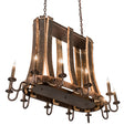 Barrel Stave Chandelier Madera 12 LT Oblong 40" 191902