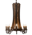 Barrel Stave Chandelier Madera 12 LT Oblong 40" 191902