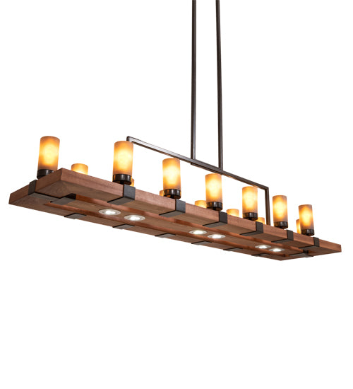 Long Grand Terrace 14 Light 72" Oblong Chandelier 220740