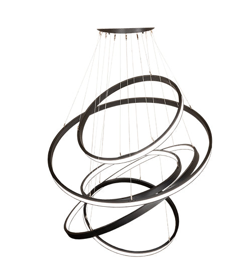 60" Wide Anillo 5 Ring Cascading Chandelier 246666