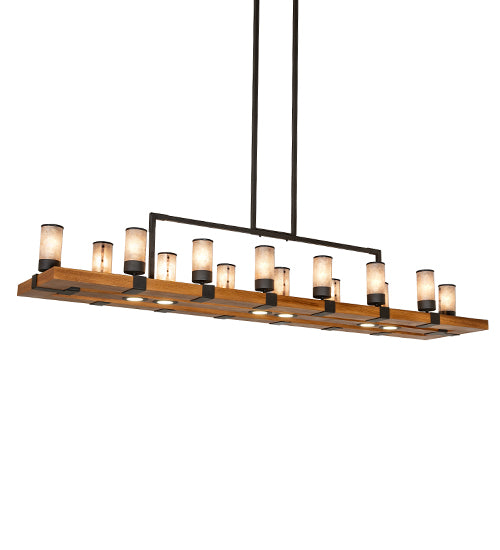 Long Grand Terrace 14 Light 80" Oblong Chandelier 273230