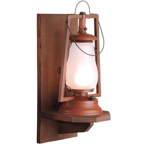 752-S-8 49er Lantern Wood Flush Wall Sconce