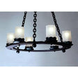 Vintage Iron Votive Chandeliers Mica Lamp